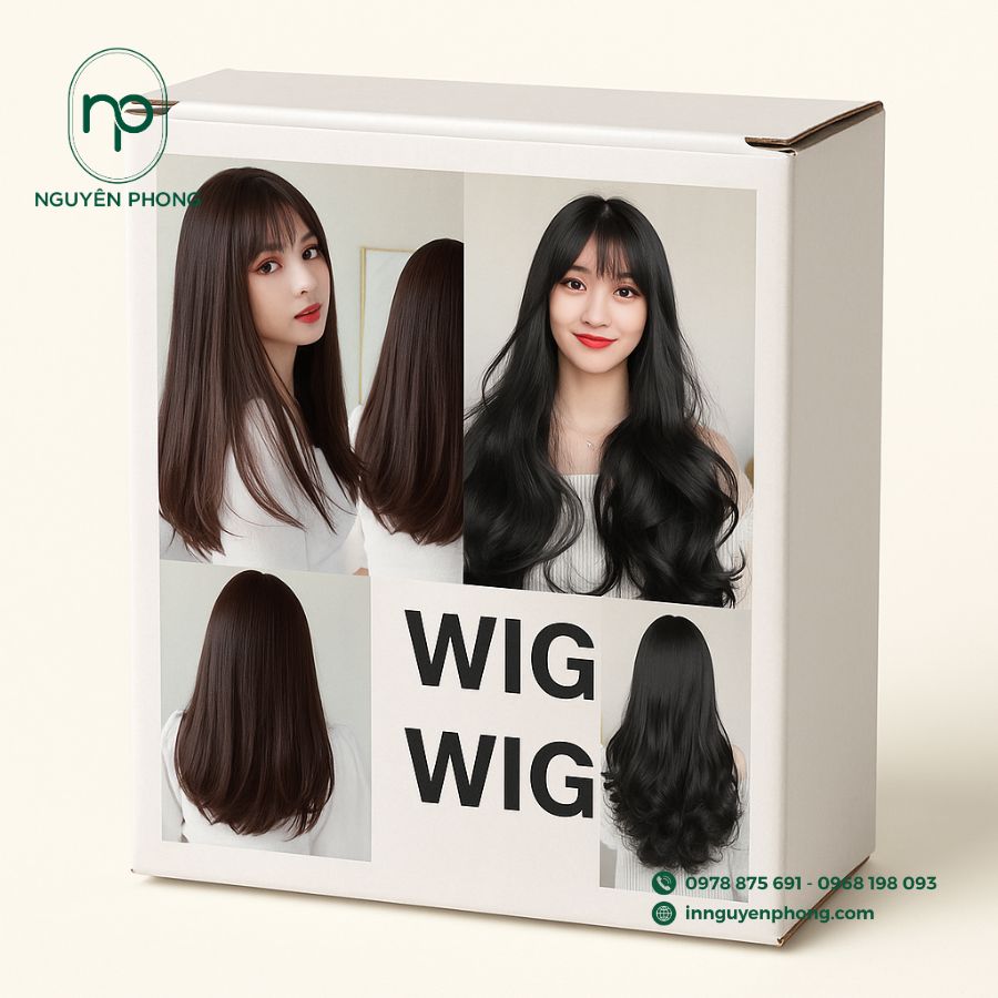 In hộp giấy đựng tóc giả giá rẻ